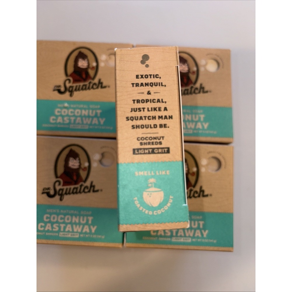 Dr. Squatch Coconut Castaway - Men's Natural Soap - Light Grit - 1 bar - Picture 3 of 4